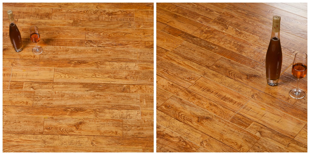 Suelo laminado con ranura en V de 12 mm para uso comercial Suelo laminado con ranura en V de 12 mm para uso comercial