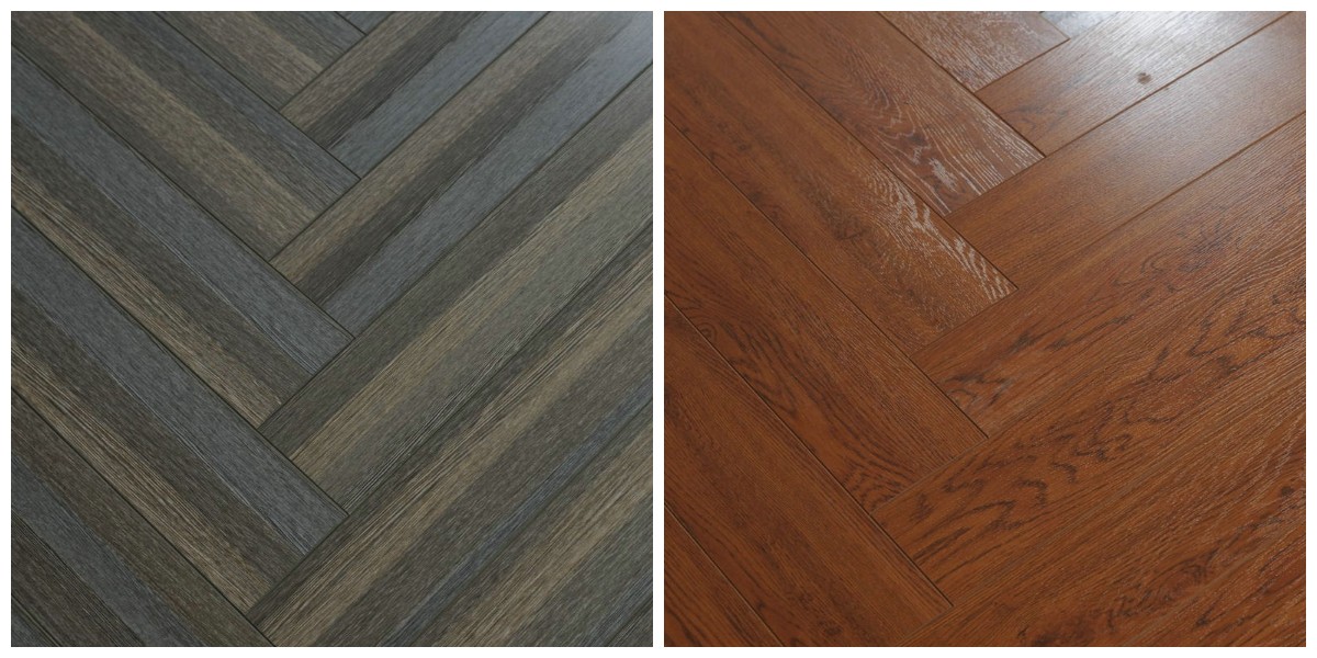 أرضيات خشبية متعرجة 8 مم HDF AC4 أرضيات خشبية متعرجة 8 مم HDF AC4